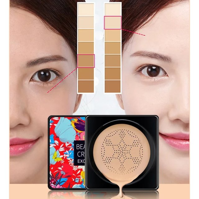 CC Cream Magic Foundation Mushroom Head Air Cushion Waterproof Brighten Foundation Cream Women Base Makeup Face Korean Cosmetics