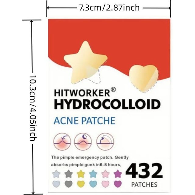 432Count Acne Patch, Alcohol Free, Fragrance Free, Gentle and Effective, Used to Cover Acne and Flaws, Facial Spot Patch