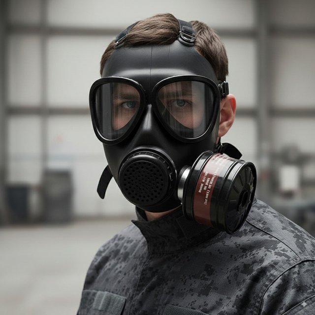 MF14/87 Type Gas Mask Full Face Mask Chemical Respirator Filter Self-Absorption Stimulation Mask Nuclear Pollution Protection