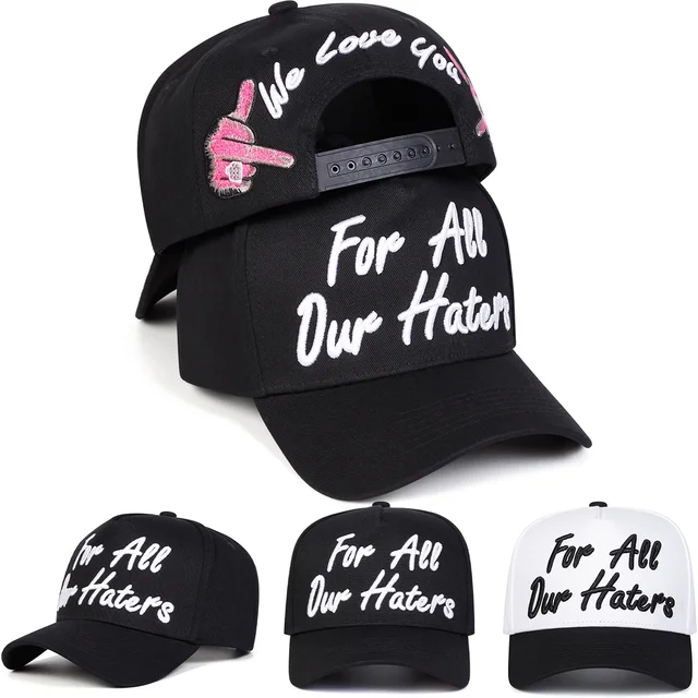 Unisex FOR ALL OUR HATERS Embroidery Baseball Caps Spring Autumn Outdoor Adjustable Casual Hats Sunscreen Hat Sports Cap