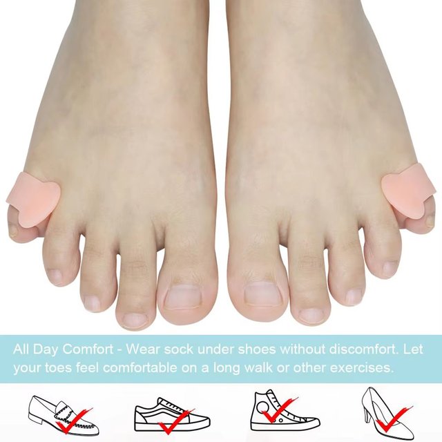 Toe Silicone Bunion Corrector Guard Foot Care Orthopedic Toe Separators Finger Toe Separator Correction Pad Foot Care Tool