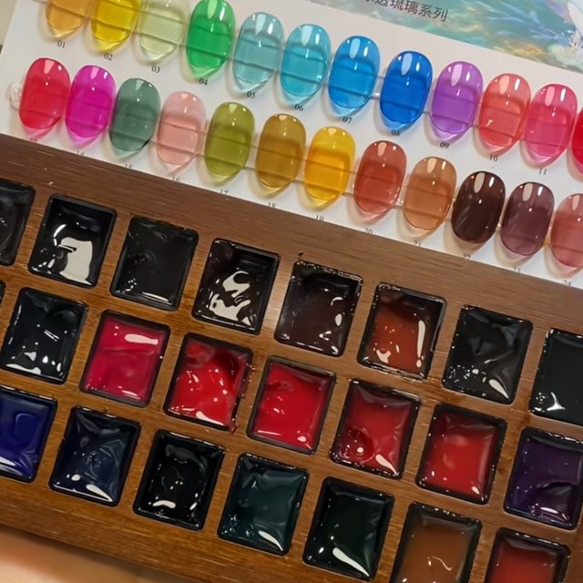 Candy Jelly Color Solid Glass Painting Gel Amber Glue Brown Red Japanese Style Gel Transparent Jelly Nail Polish UV&LED INS