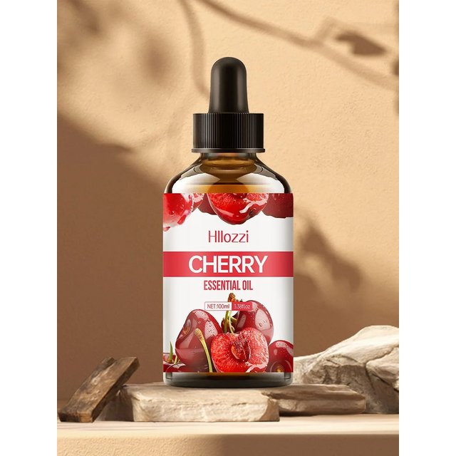 Hllozzi 30ML/60ML/100ML cherry essential oil lasting light fragrance suitable for facial hydration, hair and body care