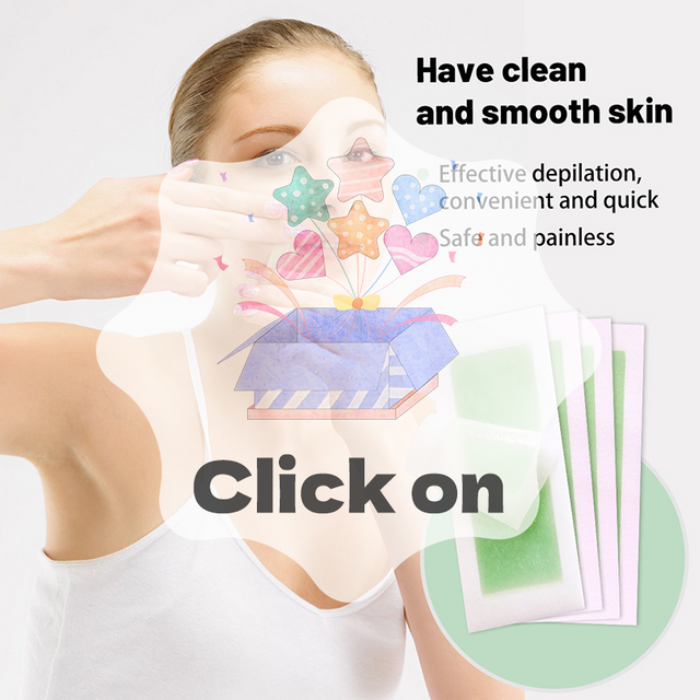 12/24Pcs Facial Lip Wax Strips For Face Chin Upper Lip Jaw Eyebrow Beard Hair Removal
