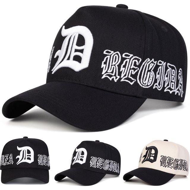Unisex Gothic D Letter Embroidery Baseball Caps Spring Autumn Outdoor Adjustable Casual Hats Sunscreen Hat Sports Cap