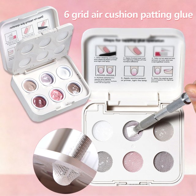 6 Colors Cushion Gradient Painting Gel Pink Ombre Patting Gel Polish UV/LED Blush Blooming Aura Manicure Gel Nail Polish Tools