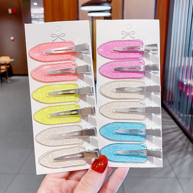 5pcs/set No Bend Seamless Hair Clips Side Bangs Barrette Makeup Washing Face Accessories Women Girls Styling Hairpins