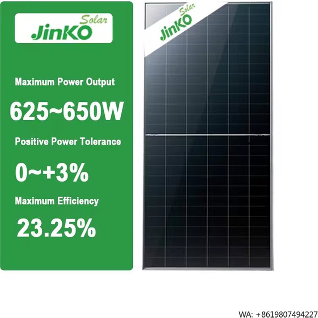 Jinko Solar Panel Tiger Neo N-Type JKM625-650N-78HL4-BDV Bifacial Solar Panels 630W 635W 640W 645W