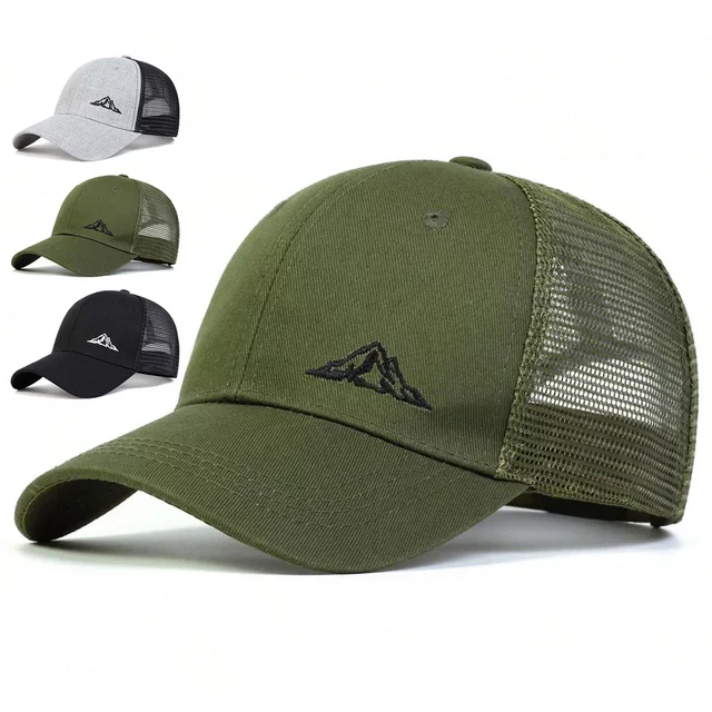 Unisex Mountain Range Embroidery Baseball Net Caps Spring and Summer Outdoor Adjustable Casual Hats Hip Hop Cap Sunscreen Hat