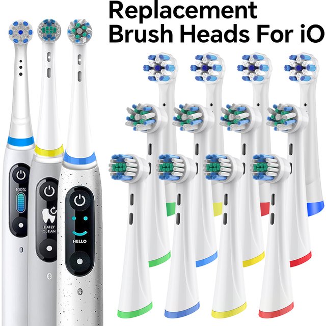 Replacement Brush Heads Compatible with Oral B iO 2/3/4/5/6/7/7G/8/9/10 Electric Toothbrush, IO Series Toothbrush Head Refills