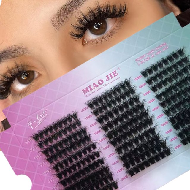 MIAOJIE 5D Fluffy Cluster Lashes 30D-100D Natural Thick Eyelash Clusters Individual Lashes DIY Eyelashes Extension Makeup