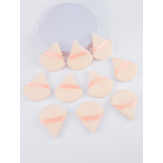 100 Pieces Of Triangular Flocking Puff. The Makeup-Fixing Puff Is Specially Designed For Contours, Eyes And Eyes.
