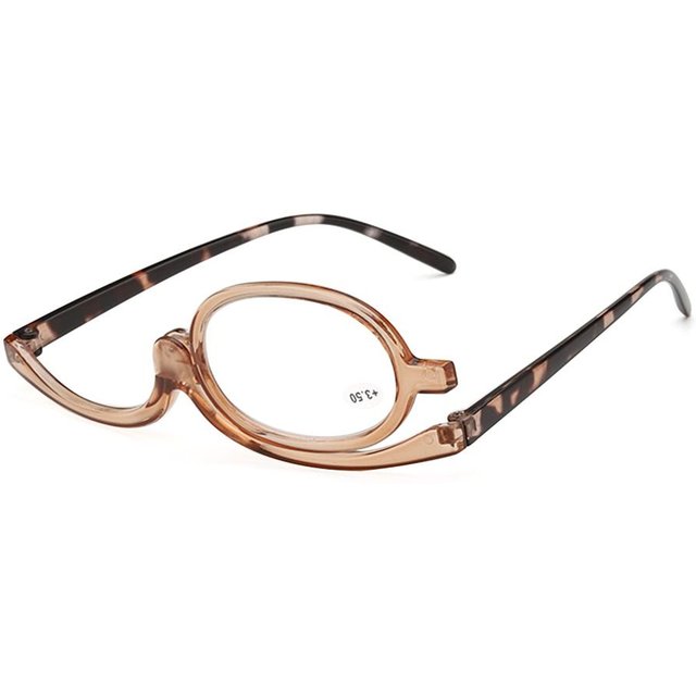 Magnifying Make Up Makeup Glasses Flip Down Lenses Colourful Frame +1.0-4.0