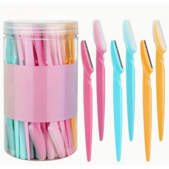 3/5/12/20pcs Eyebrow Razors With Container Facial Eye Brow Trimmer In Case Hair Removal Shaver Safe Blades Trimming Tools
