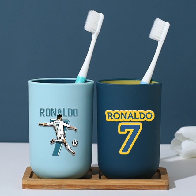 Football Star Series Multifunction Wash Tooth Cup Portable Toothbrush Holder Travel Washing Water Mug Bathroom Accessorie Gift