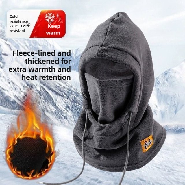 Motorcycle Winter Thermal Neck Warmer Outdoor Fleece Balaclava Scarf Skiing Face Mask Snood Hood Hat Windproof Keep Warm MTB Cap