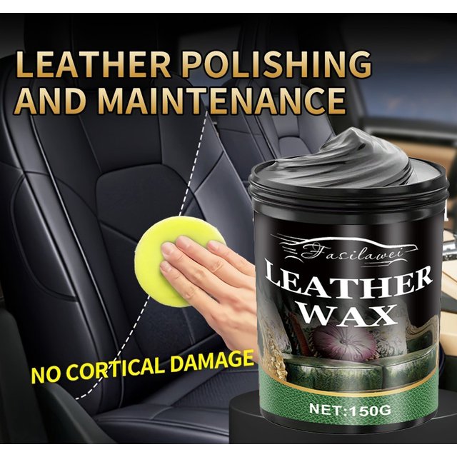 Universal Leather Polish Cream – Car Seat Conditioner and Restorer for Upholstery, Leather Goods – No Damage, Moisturizing, Rest