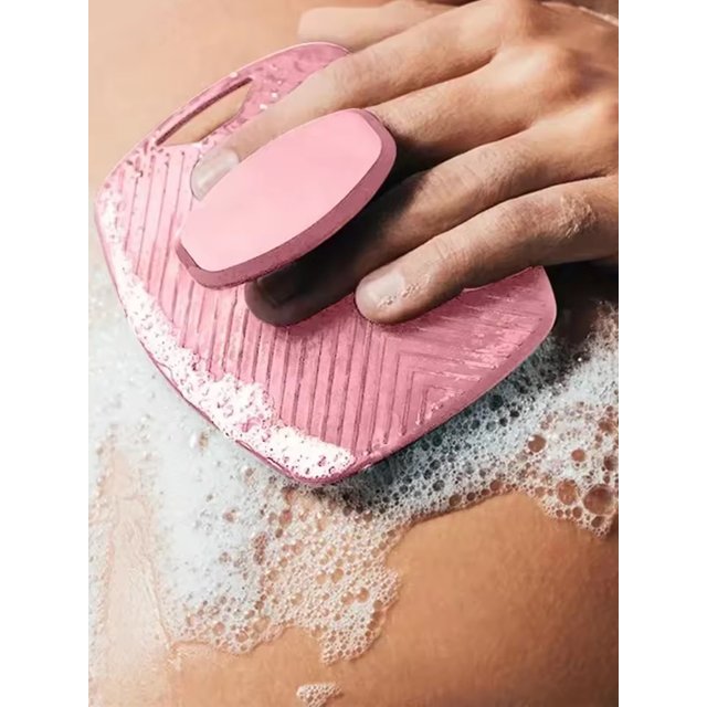2PCS Silicone Body Scrubber Exfoliating Bath Brush Handheld Shower Cleansing Brush Back Massager Skin Clean Bathroom Accessories