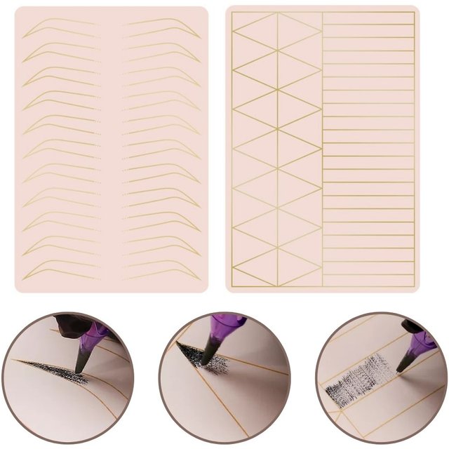 Tattoo Microblading Permanent Makeup Brows Thick Silicone Eyebrows Tattoo Latex Sheet Double Side Practice Skin