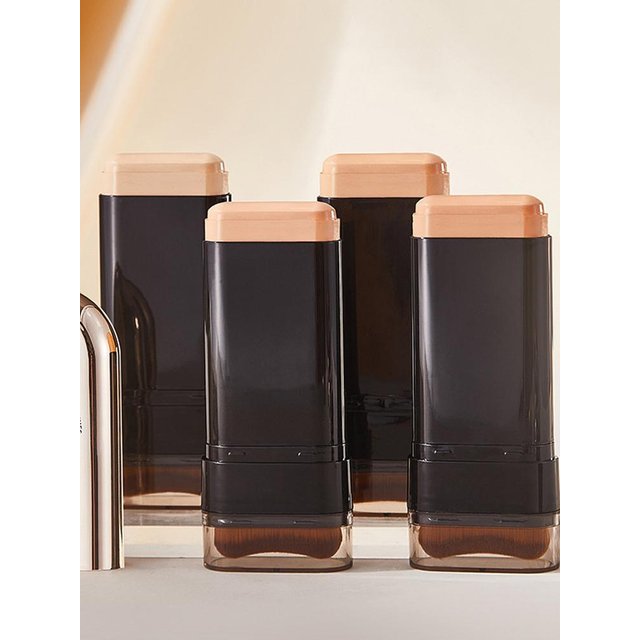 Waterproof Concealer Foundation Stick With Brush - All-in-One Long-Lasting, Oil Control, Brightening Makeup Natural Matte Finish