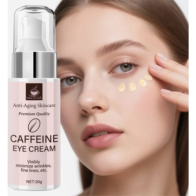 Premium Anti-Aging Caffeine Eye Cream with Niacinamide & Hyaluronic Acid for Wrinkles & Elastic Skin.