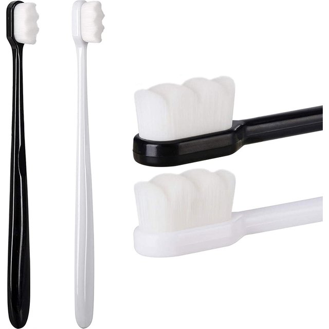 2Pcs Sets Adult Toothbrush Ultra Soft-bristled Toothbrush Nano Toothbrush for Sensitive Gums Extra Toothbrushes Sensitive Teeth