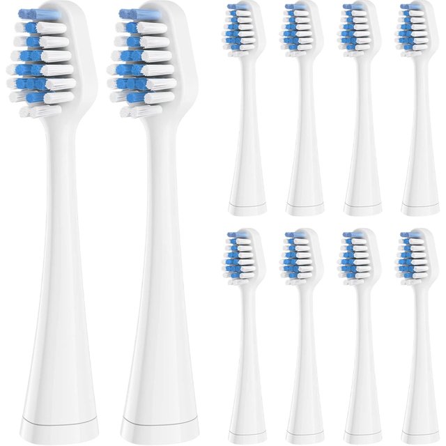 10 Pcs Replacements Toothbrush Heads Deep Clean Toothbruh Heads For AquaSonic Duo and Home Dental Center Electric Toothbruh