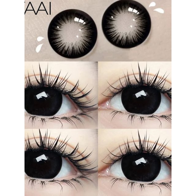 UYAAI Contact Lenses Color Contact Makeup Colored Pupils Black Natural Pupils Beauty 14.5mm Big Black Lenses Brown Contacts Lens