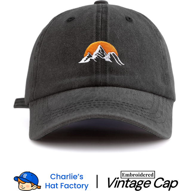 Unisex Vintage Baseball Cap Mountain Landscape Embroidered Fashion Casual Dad Hat Summer Outdoor Sunscreen Snapback Hats