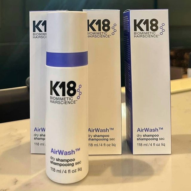 K18 AirWash Original Dry Shampoo 118ml Conditioners NonAerosol Balances Scalp Controls Excess Oil Production Repair Dry With Box