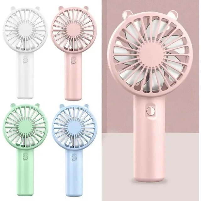 Mini USB Rechargeable Handheld Fan, Mute Portable Cooling Fan for Eyelash Makeup Desk Outdoor