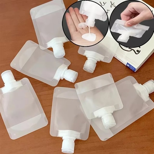 1-12pcs 30/50ml Lotion Dispenser Bag Travel Reusable Bag Shampoo Liquid Leak Proof Filling Cosmetics Packaging Storage Container