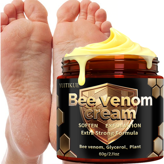 YUITIKUE Bee Venom Foot Cream - Soften Exfoliation Foot Care Cream Extra Strong Plant Formula for Dry Feet