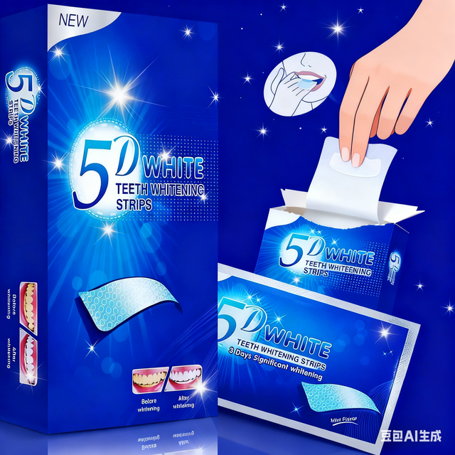 7/14 Pairs Teeth Brightening Strips for Teeth, 5D Whitener Strips Reduced Sensitivity White Strips for Teeth Whitening