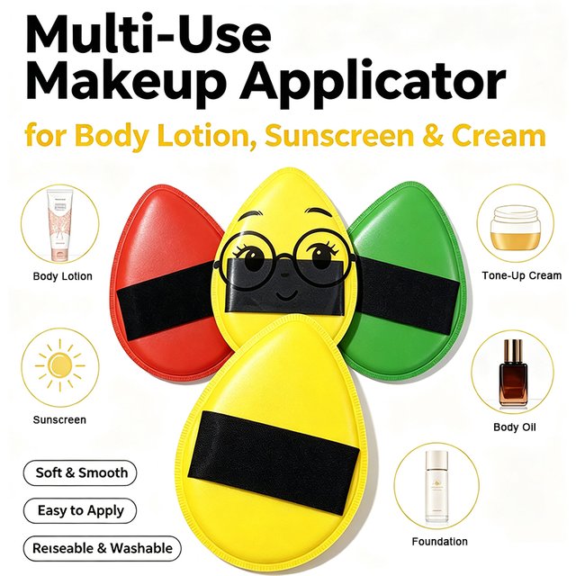 Large Teardrop Cosmetic Sponge Body Lotion Sunscreen Cream Tone Up Cream Body Oil Foundation Washable Makeup Applicator Tool