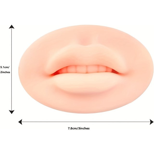 1/2/3/5Pcs Permanent Makeup Soft Silicone Practice Lip Reusable 3D Practice Mold Elasticity Microblading Practice Accessories