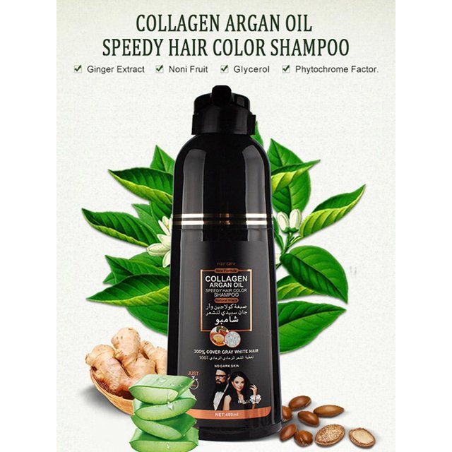 High-Capacity Home-Use Argan Oil Plant-Based Colour-Changing Shampoo Hair-Nourishing Colour-Enhancing Blackening Colour-Fixing