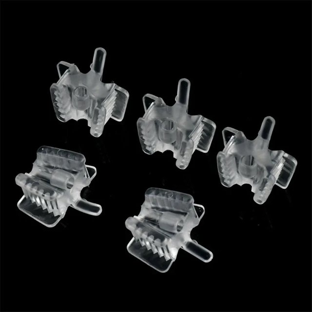 5pcs Dental Silicone Bite Block with Saliva Ejector Hole Mouth Opener Occlusal Pad Cheek Retractor Oral Care Tools