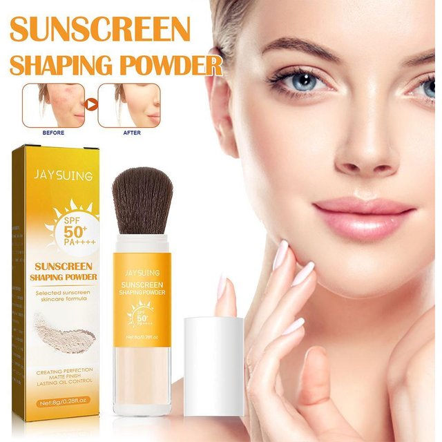 Sunscreen Loose Powder SPF50 Invisible Pore Oil Control Waterproof Long Lasting Solar Blocker Concealer Sunscreen Shaping Powde'