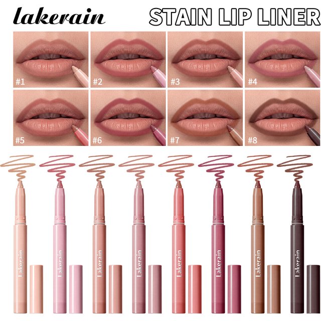 Soft Matte Lip Contour Pencil Smooth & Blendable Water-Resistant Long-Lasting Wear Lip Liner for Shaping & Overlining Lips Makeu