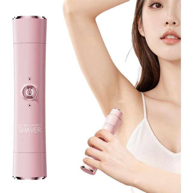2-in-1 Wireless Rechargeable Electric Shaver, Suitable for women - Dual Head Bikini Trimmer, Suitable for Both Dry and Wet Use