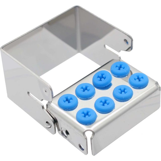 Dental Metal Holder 8 Autoclave Sterilizer Case Burs Autoclave Sterilizer Case Endo File Disinfection Box For Oral Care Tools