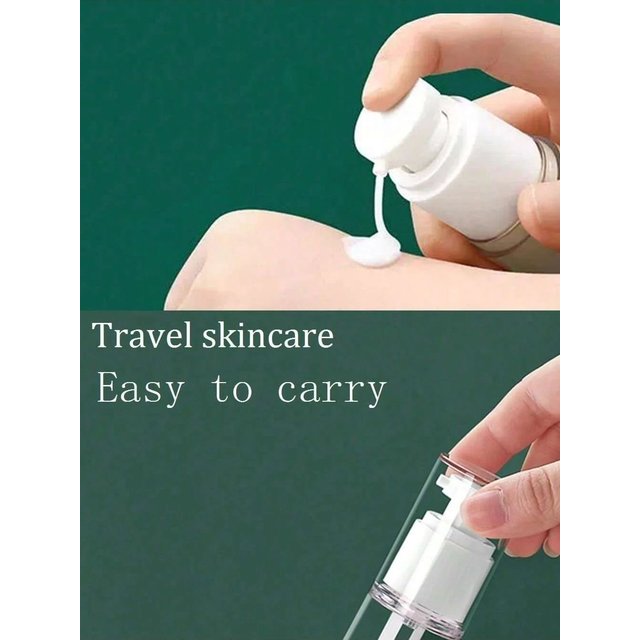 3pcs/lot 15ml 30ml 50ml Clear Airless Cosmetic Cream Pump Bottle Travel Size Dispenser Makeup Container for Cream Gel Lotion