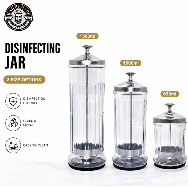 Pot de désinfection pour Salon de coiffure, manucure de beauté, filtre en verre en acier inoxydable, conteneur de stérilisation propre, outils de Salon de coiffure