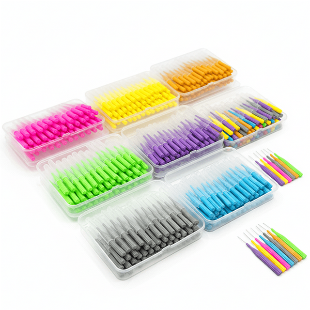 2026 New 55Pcs Toothbrush Dental Brush Tooth Brush Dental Laboratory Material Inter Teeth Oral Care Orthodontic Tooth