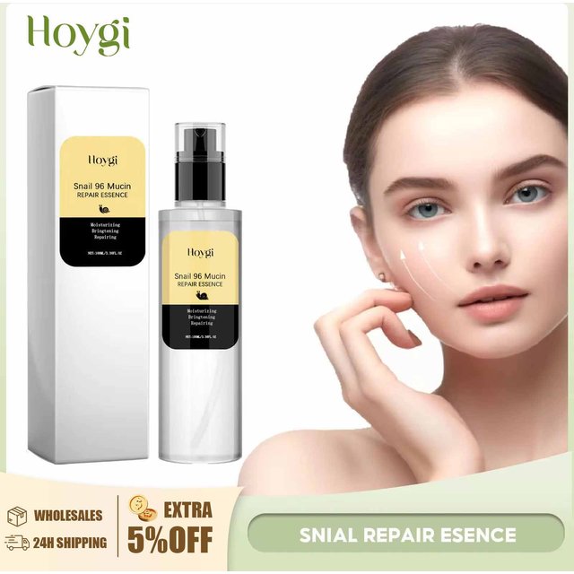 Snail Mucin Essence Fade Fine Lines Shrink Pores Repair Skin Barrier Whitening Moisturizing Hyaluronic Acid Collagen Face Serum