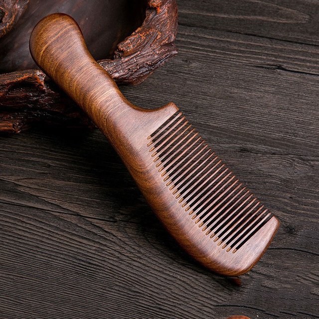 Natural Sandalwood Hair Combs Anti-Static Wooden Comb Massager Hair Care Household Gift Long Wide Tooth Detangle Sandalwood Comb