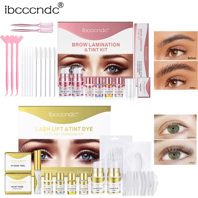 Semi-permanent Brow or Lash Lift and Tint Kit Professional Brow Lamination Eyelash Lifting Perming Lashes Dye Eyes Makeup