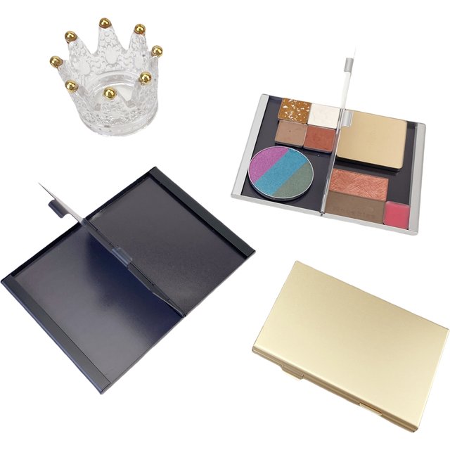 Aluminum Slim Magnetic Palette - Customizable Makeup Organizer for Pressed Powder & Blush