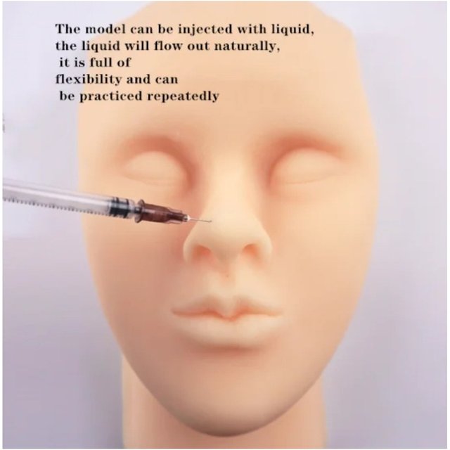 Female Makeup Exercise Silicone Head Cosmetic Injection Practice Model